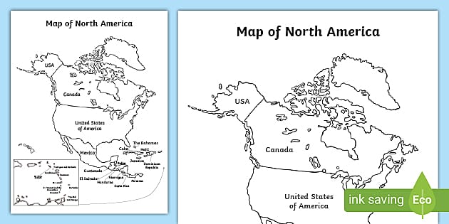 US Map With and Without Names Worksheets (Lehrer gemacht)