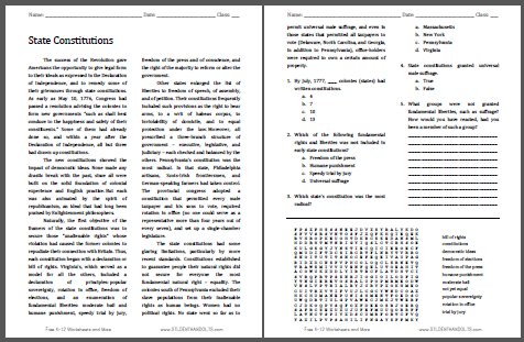 united states history worksheet high school