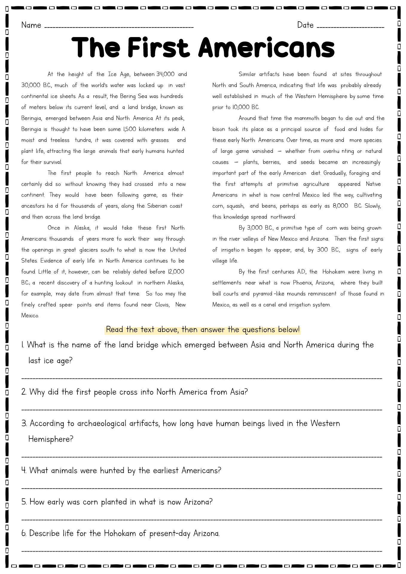 united states history worksheet pdf