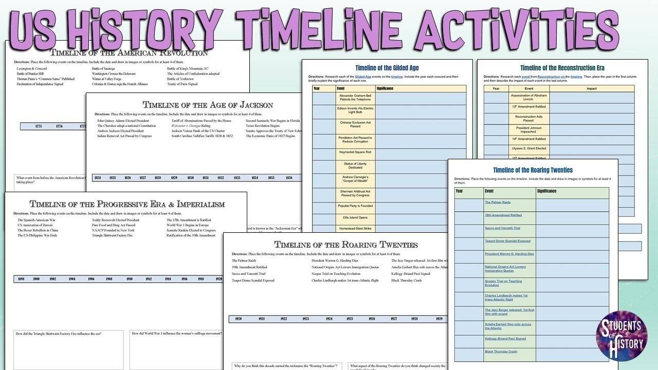 united states history worksheet pdf