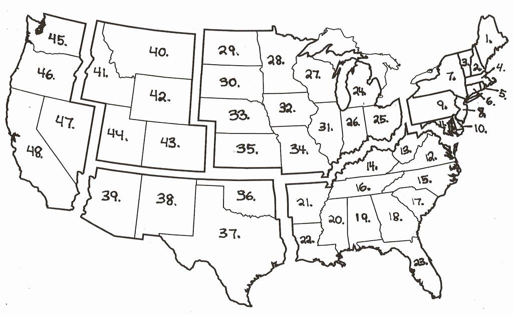 united states map quiz fill in printable