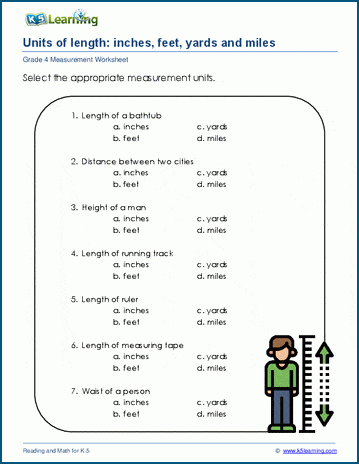 units of length worksheet answers