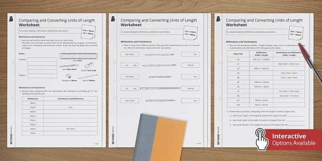 units of length worksheet