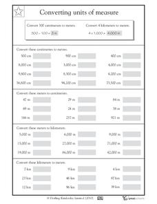 Converting Units of Measure #2 Worksheet for 5th - 6th Grade ...