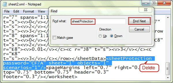 unprotect worksheet without password