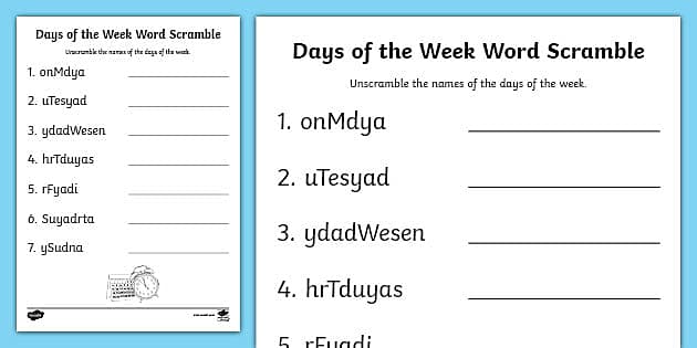 English Jumbled Words with Answers | Jumble Solver Puzzles