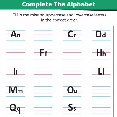 Fill In The Missing Uppercase And Lowercase Letters | MomJunction