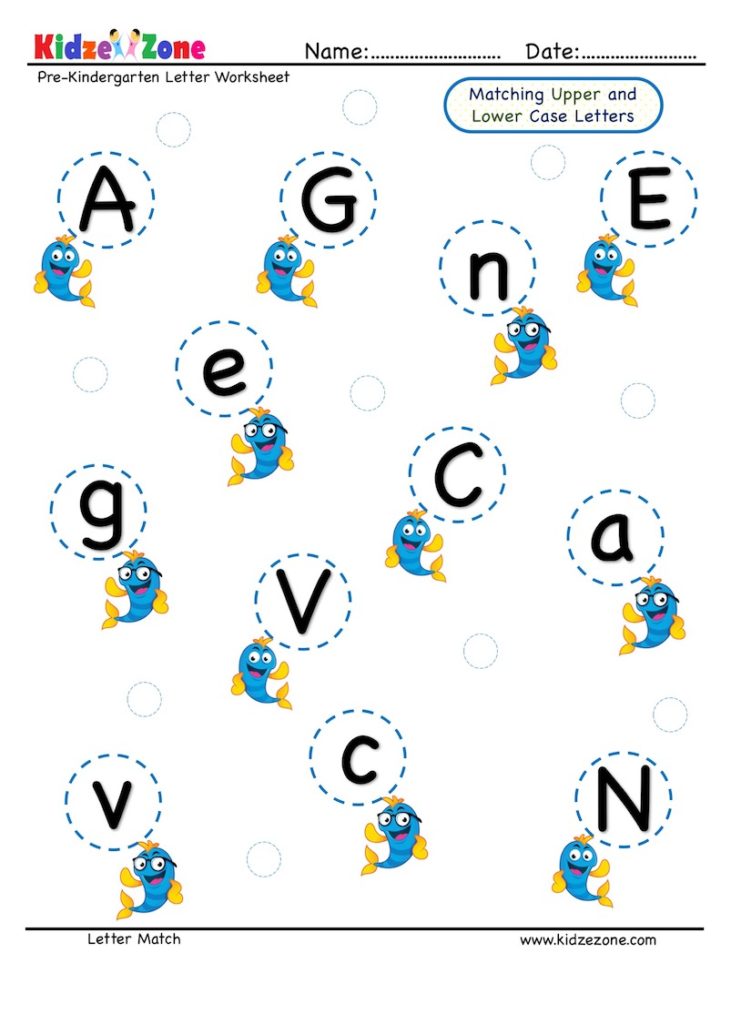 Match Lowercase to Uppercase Letters Worksheet 5