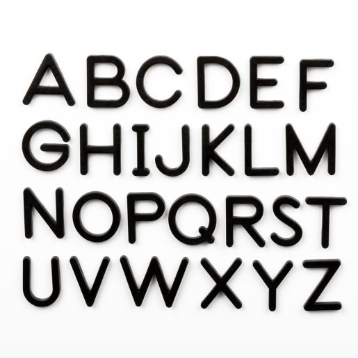 EZread Black Magnetic Upper And Lowercase Letters Kit - 1 Storage ...