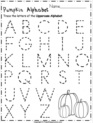 uppercase alphabet tracing worksheet