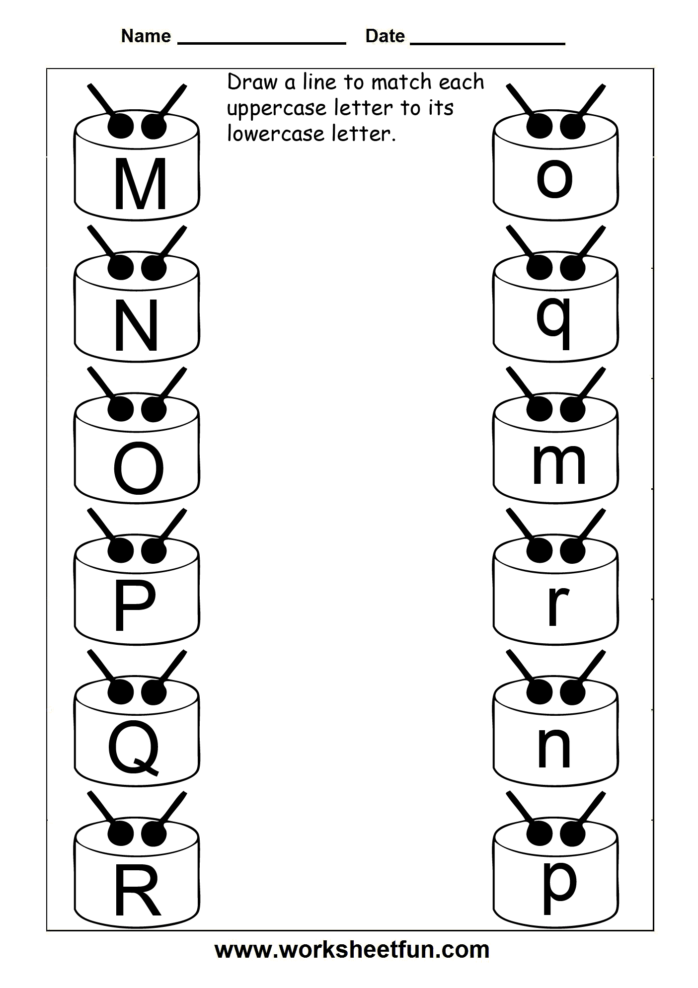 Match Uppercase And Lowercase Letters - 13 Worksheets / FREE ...