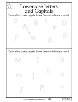 Lowercase and uppercase #1 | Kindergarten, Preschool Reading ...