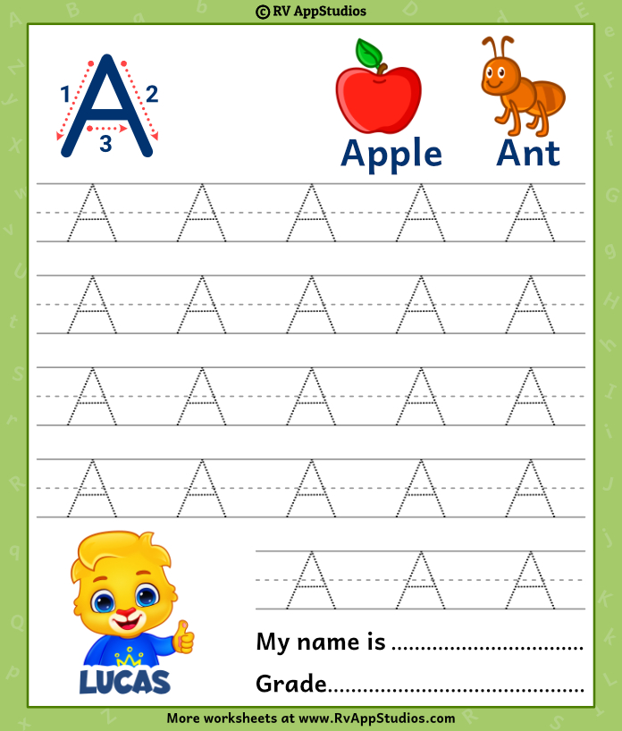 uppercase handwriting worksheet