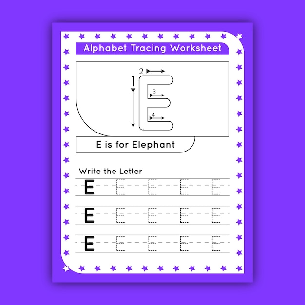 uppercase tracing worksheet