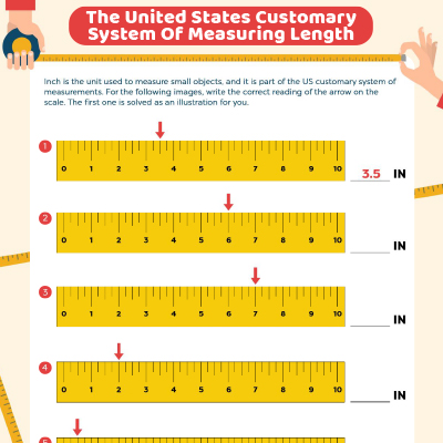 Measuring Worksheets: Distance In US Customary System | MomJunction