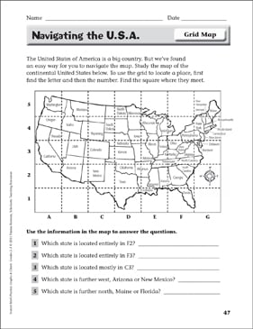 U.S. Geography Printable Worksheets, Activities &  Lesson Plans for ...