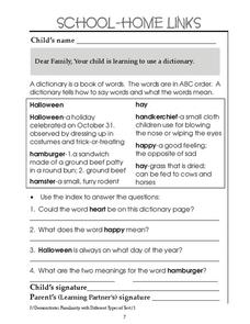 Using a Dictionary Worksheet for 2nd - 3rd Grade | Lesson Planet