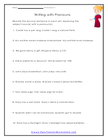 using pronouns correctly worksheet