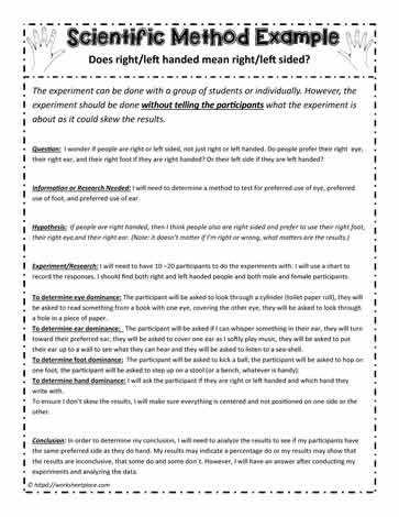 using scientific method worksheet