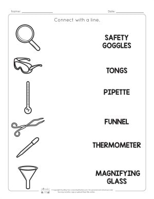Lab Equipment Worksheets - Itsy Bitsy Fun