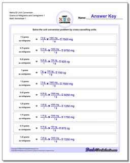 using si units worksheet answers