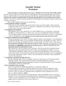 Scientific Method Worksheets Reviewed by Teachers