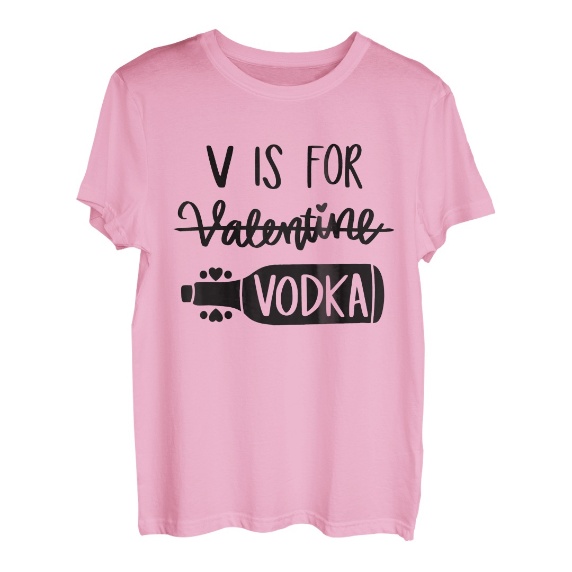 V Is For Valentine Vodka Valentinstag Trinkendes alleinstehendes ...