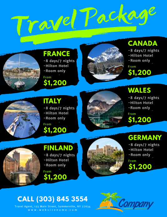Vacation Packages Flyer TemplatePosterMyWall - www.psicoestudi.com