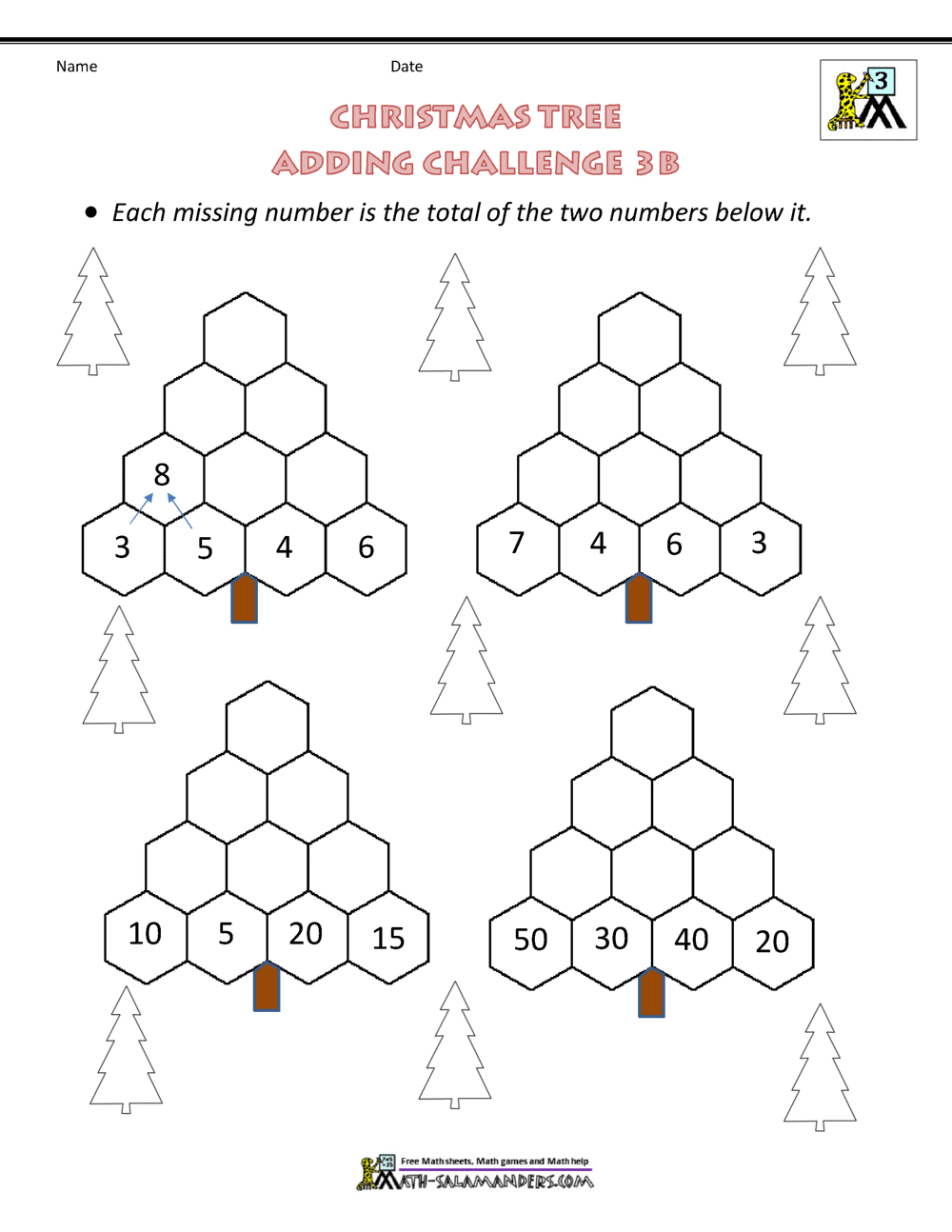 3rd Grade Christmas Math Worksheets