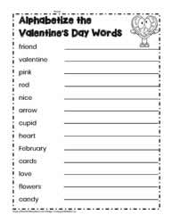 Valentines Day Worksheets