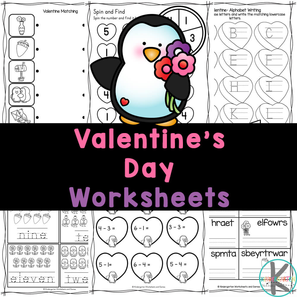 ? FREE Valentines Day Math Worksheets for Kindergarten