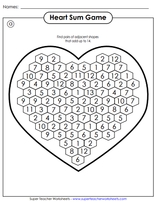 Valentines Day Worksheets &  Puzzles