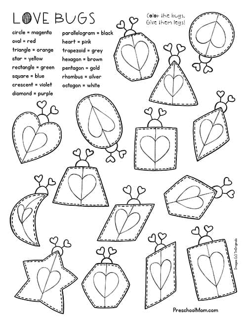 Valentines Day Preschool Printables - Preschool Mom