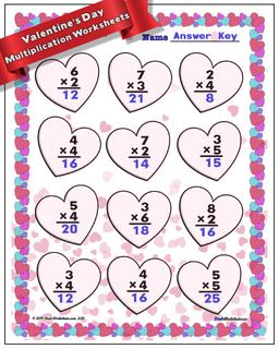 valentine s day fraction worksheet