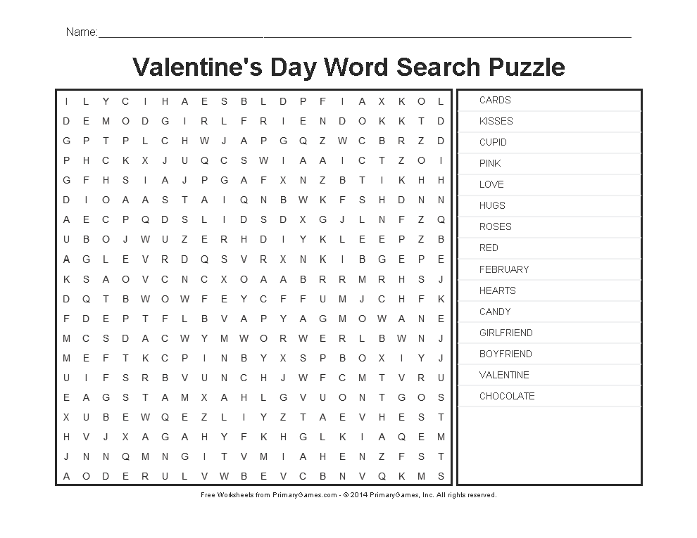 valentine s day free printable worksheet