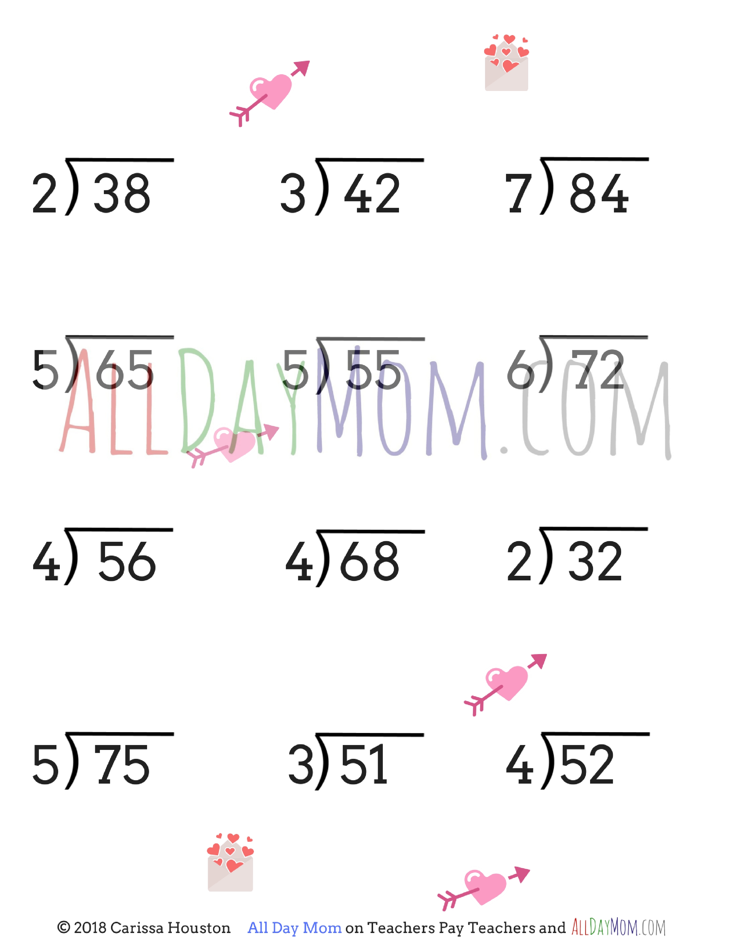 valentine s day math worksheet 5th grade