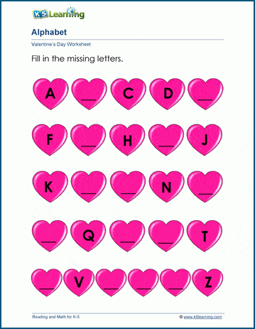 Valentines Day Worksheets | Worsheets library