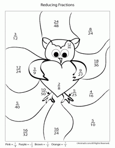 Printable Valentines Day Multiplication and Fractions Worksheets ...