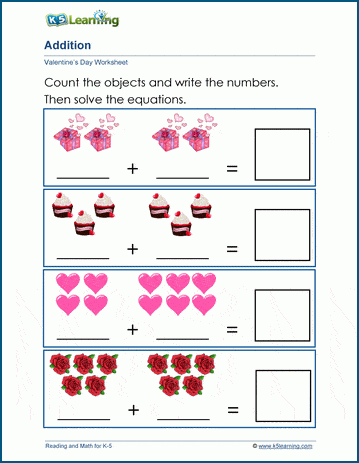 Valentines Day Math | Worsheets library