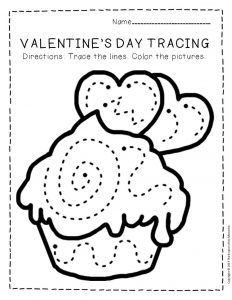 valentines preschool worksheet