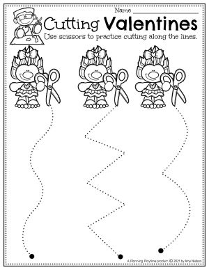 valentines preschool worksheet