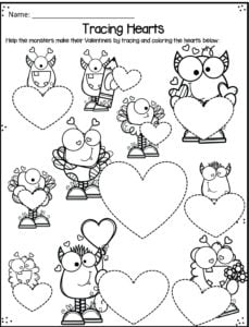 valentines worksheet