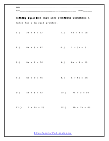 Find the value of x using given sides | Perimeter worksheets ...