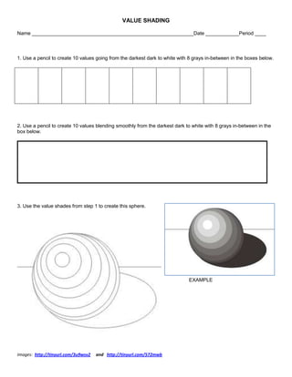 Value Shading Worksheet | PDF