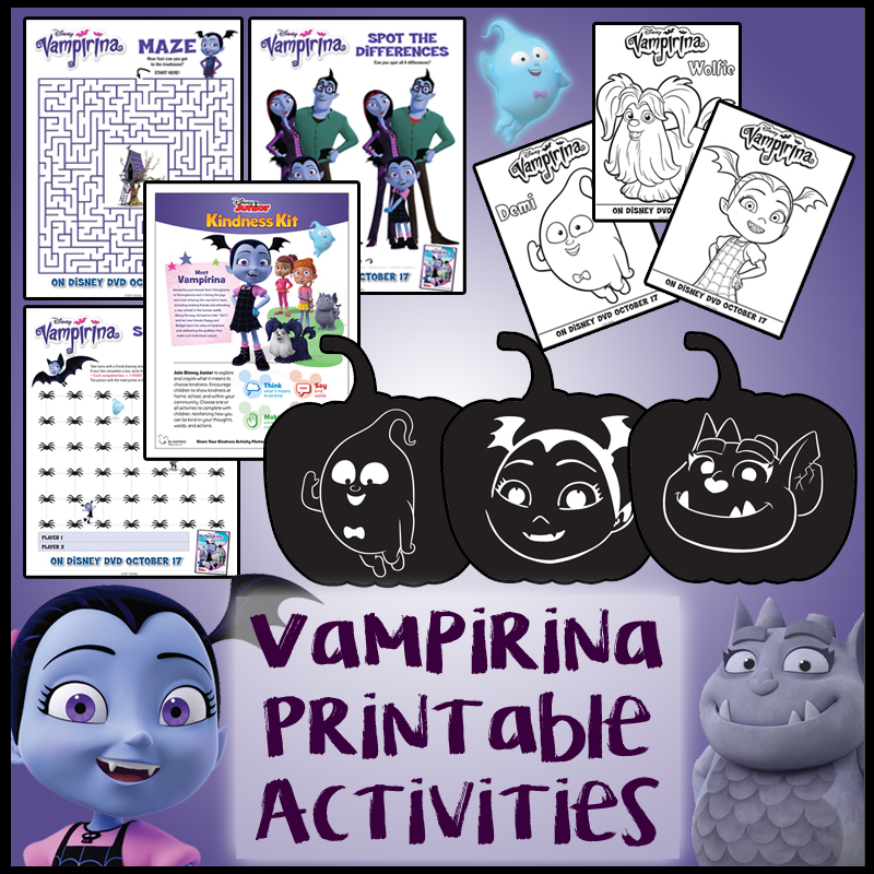 Printable Activities and Coloring Pages Featuring Vampirina ...