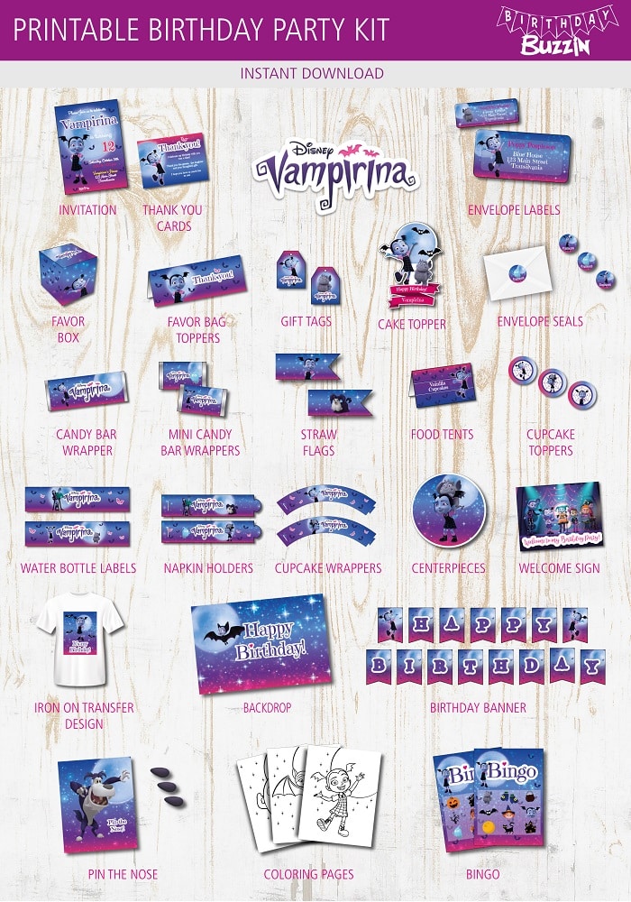 Vampirina Birthday Party Printables Kit | Birthday Buzzin