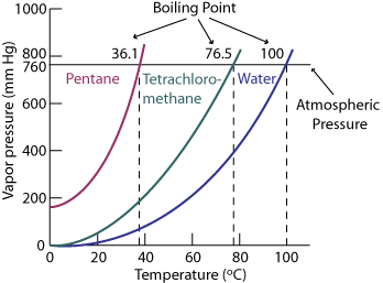 Chemistry Graphs: Vapor Pressure Curves
