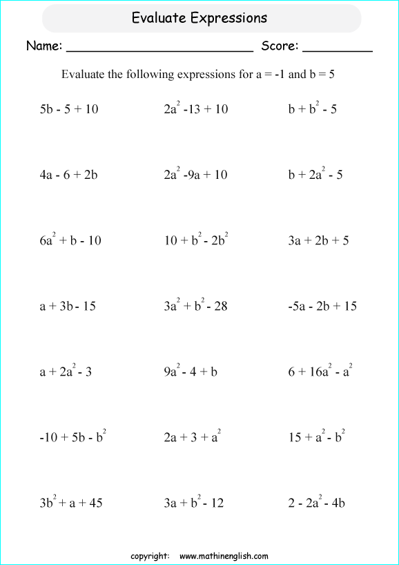 Printable primary math worksheet for math grades 1 to 6 based on ...
