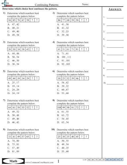 Patterns &  Function Machine Worksheets | Free - Distance Learning ...