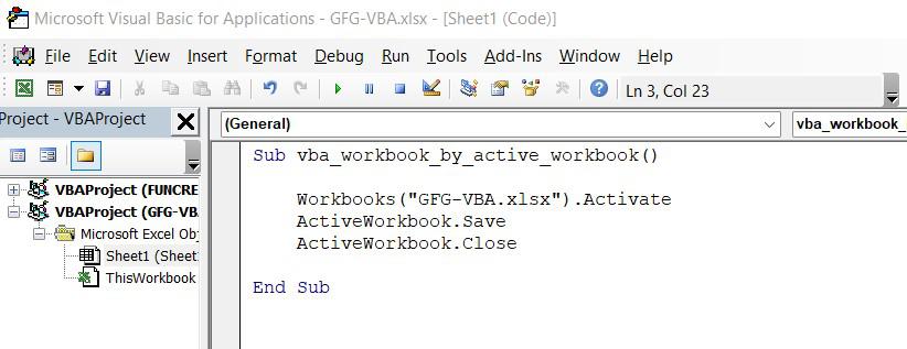 Workbook and Worksheet Object in Excel VBA - GeeksforGeeks